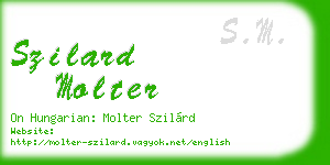 szilard molter business card
