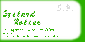 szilard molter business card